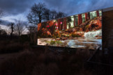 Jakob Kudsk Steensen, Catharsis, 2019-20. Outdoor installation view, Serpentine Sackler Gallery, 2020.