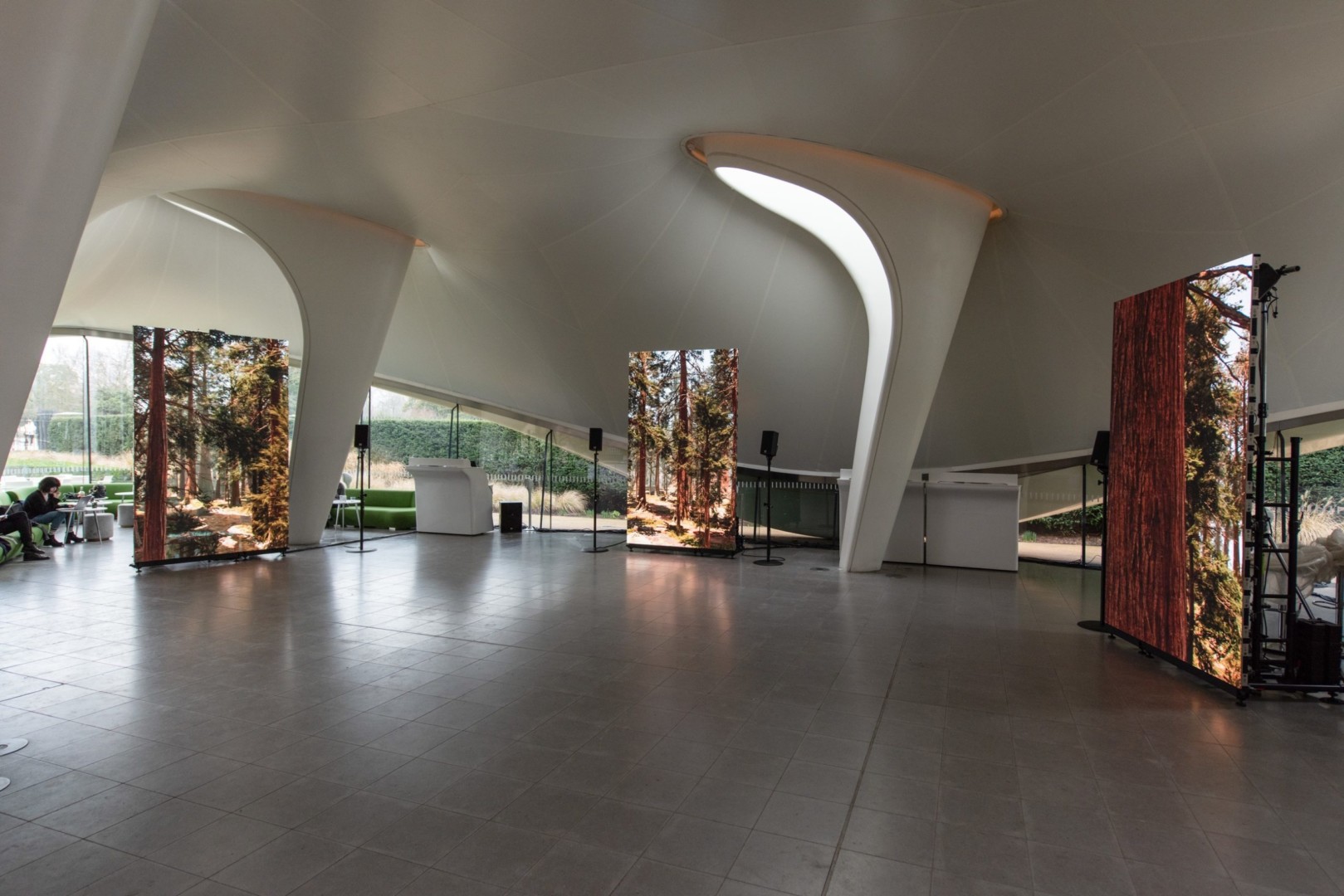 Jakob Kudsk Steensen, Catharsis, 2019-20. Indoor installation view, Serpentine Sackler Gallery, 2020.