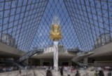 Kohei Nawa, Throne, 2018. Installation view, Musée du Louvre (Pyramide), Paris, France