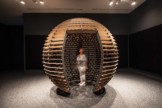 Rafael Lozano-Hemmer, Sphere Packing: Bach, 2018. Installation view, Montréal.