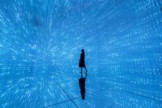 teamLab, The Infinite Crystal Universe, 2018. Interactive Installation of Light Sculpture, LED, Endless.